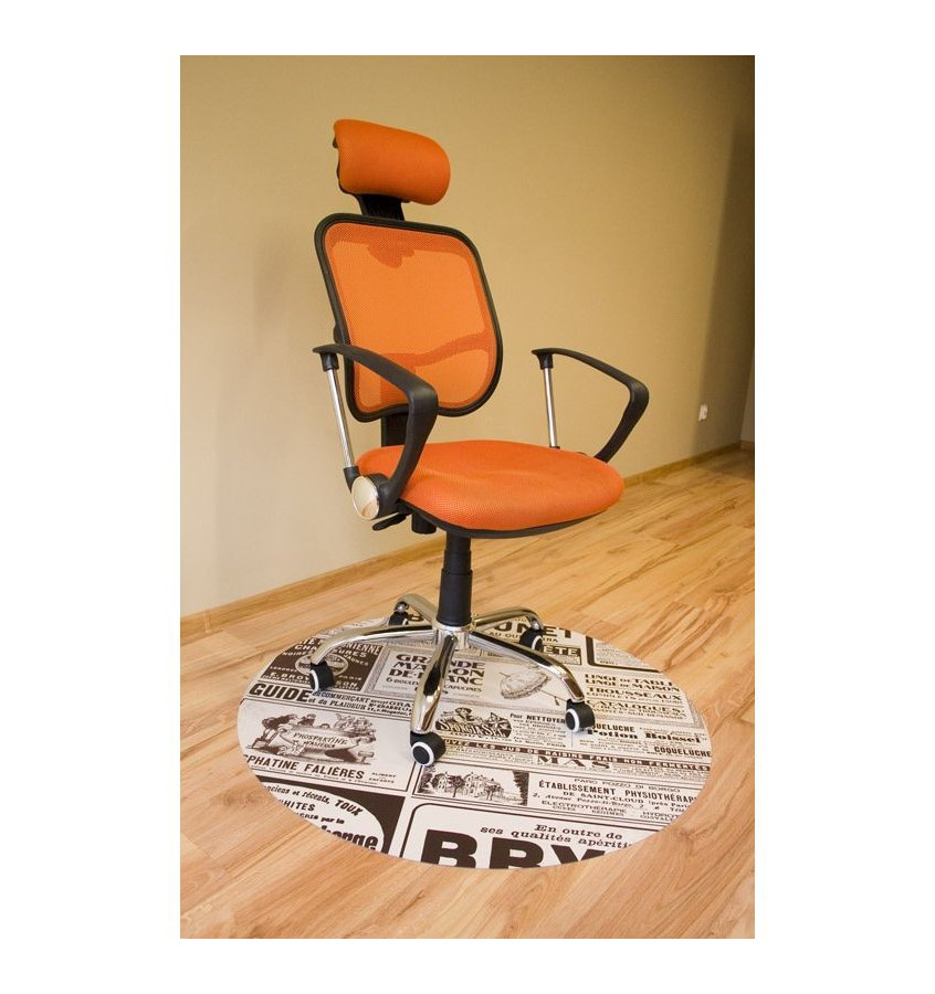 Mata ochronna podłogowa z grafiką STRONA GAZETY 002 - okrągła średnica 100cm gr. 13mm