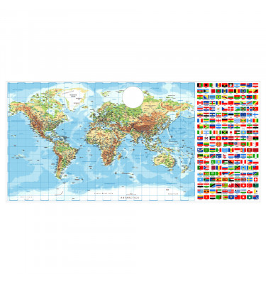 Podkładka 105x50cm MICKE z IKEA mata ochronna na biurko - MAPA ŚWIATA