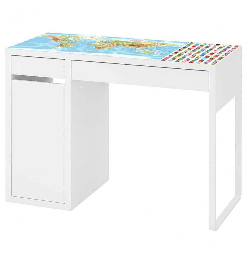 Podkładka 105x50cm MICKE z IKEA mata ochronna na biurko - MAPA ŚWIATA