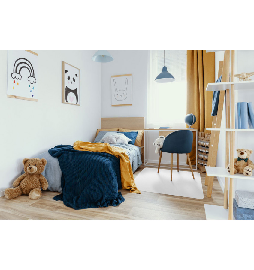 Naklejana mata ochronna podkładka pod krzesło 80x120 cm - BIAŁA Stick&GO