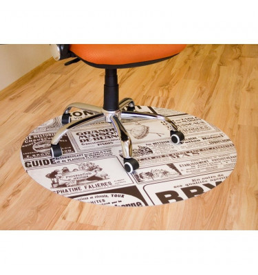 Mata ochronna podłogowa z grafiką STRONA GAZETY 002 - okrągła średnica 100cm gr. 13mm