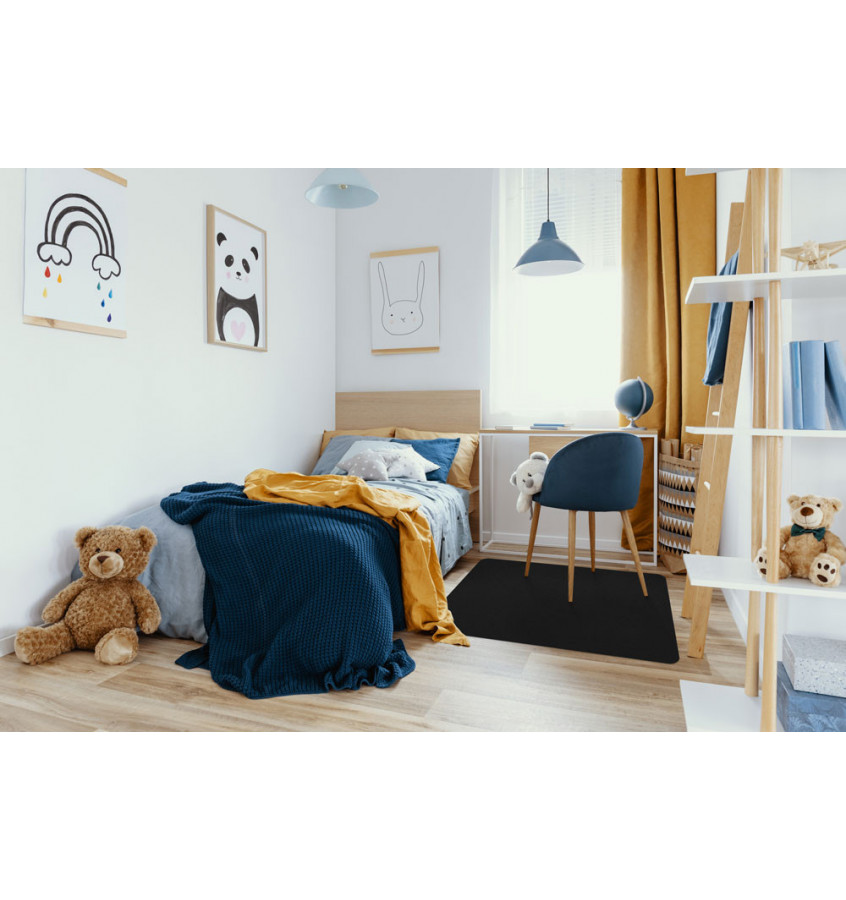 Naklejana mata ochronna podkładka pod krzesło 80x120 cm - CZARNA Stick&GO