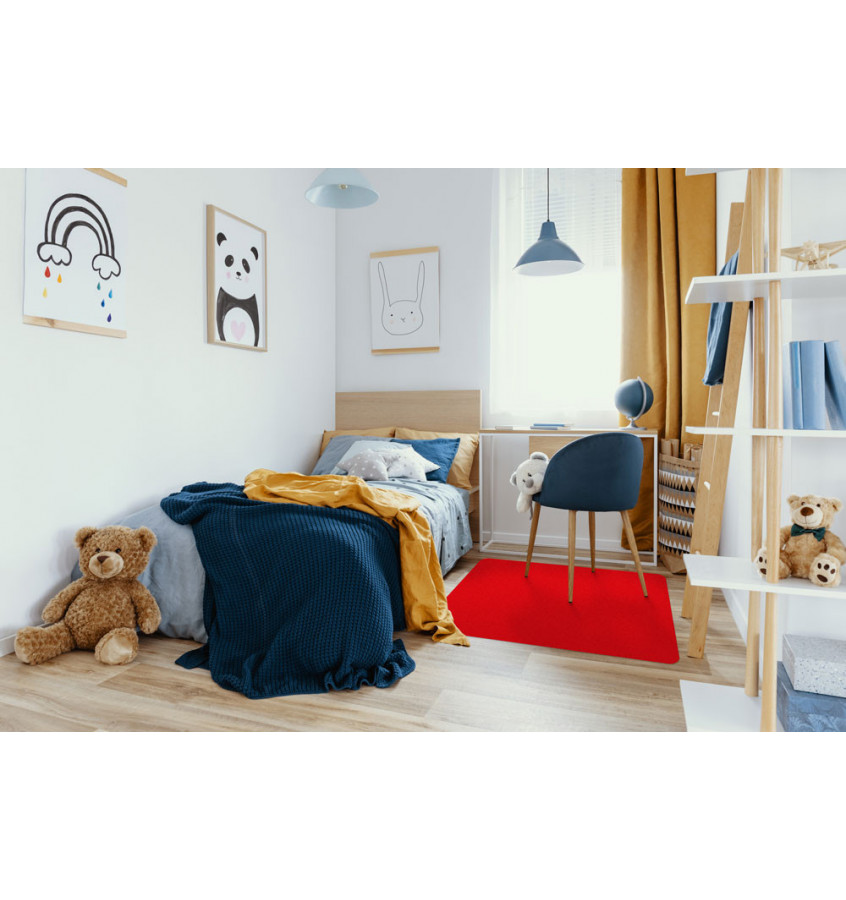 naklejana podkładka 70x100cm pod krzesło  - CZERWONA