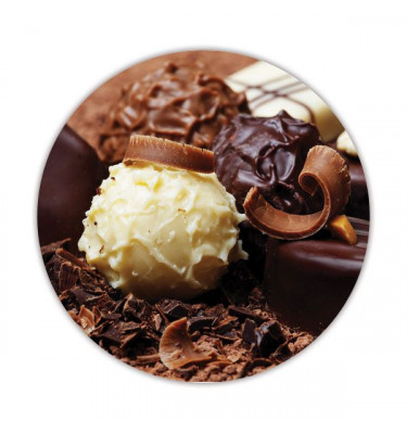 Mata ochronna podłogowa z grafiką 004 - CZEKOLADA okrągła 100cm grubość 13mm