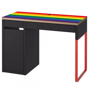 Podkładka 105x50cm mata ochronna na biurko MICKE z IKEA - TĘCZOWA