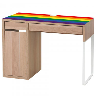 Podkładka 105x50cm mata ochronna na biurko MICKE z IKEA - TĘCZOWA