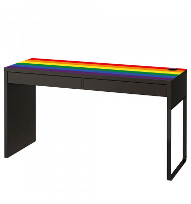 Podkładka 142x50cm na biurko MICKE z IKEA  - TĘCZOWA