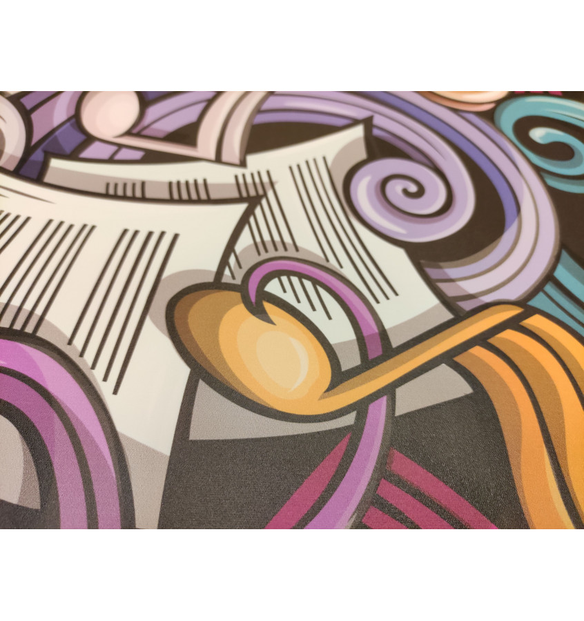 Podkładka 142x50cm na biurko MICKE z IKEA  - TĘCZOWA