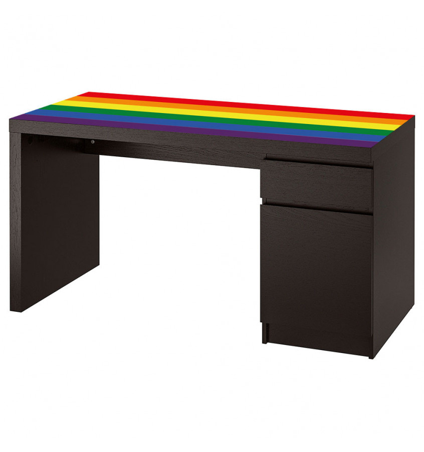 Podkładka 140x65cm na biurko MALM z IKEA mata ochronna - TĘCZOWA