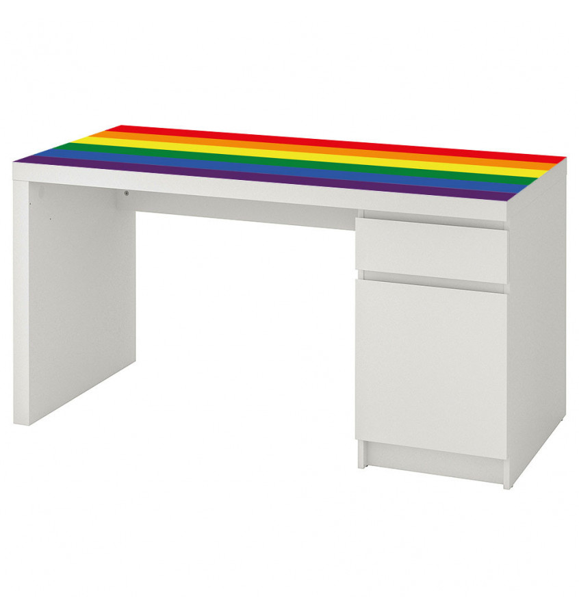 Podkładka 140x65cm na biurko MALM z IKEA mata ochronna - TĘCZOWA