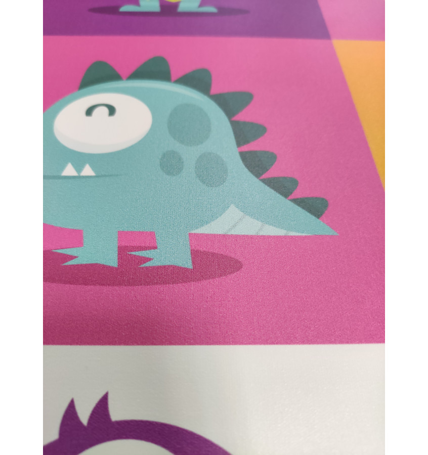 Elastyczna mata dla dzieci 70x100cm gr. 22mm z grafiką 044 - STWORKI