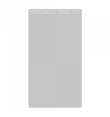 Mata pod sprzęt fitness 95x180cm gr. 22mm - SZARA z napisem