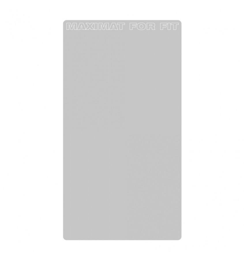 Mata pod sprzęt fitness 95x180cm gr. 22mm - SZARA z napisem