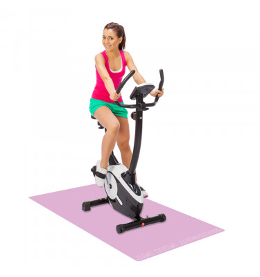 Mata pod sprzęt fitness 95x180cm gr. 22mm - RÓŻOWA z napisem