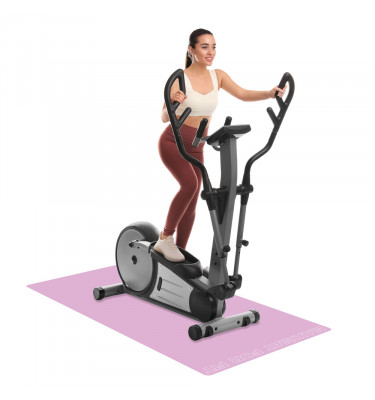 Mata pod sprzęt fitness 95x180cm gr. 22mm - RÓŻOWA z napisem