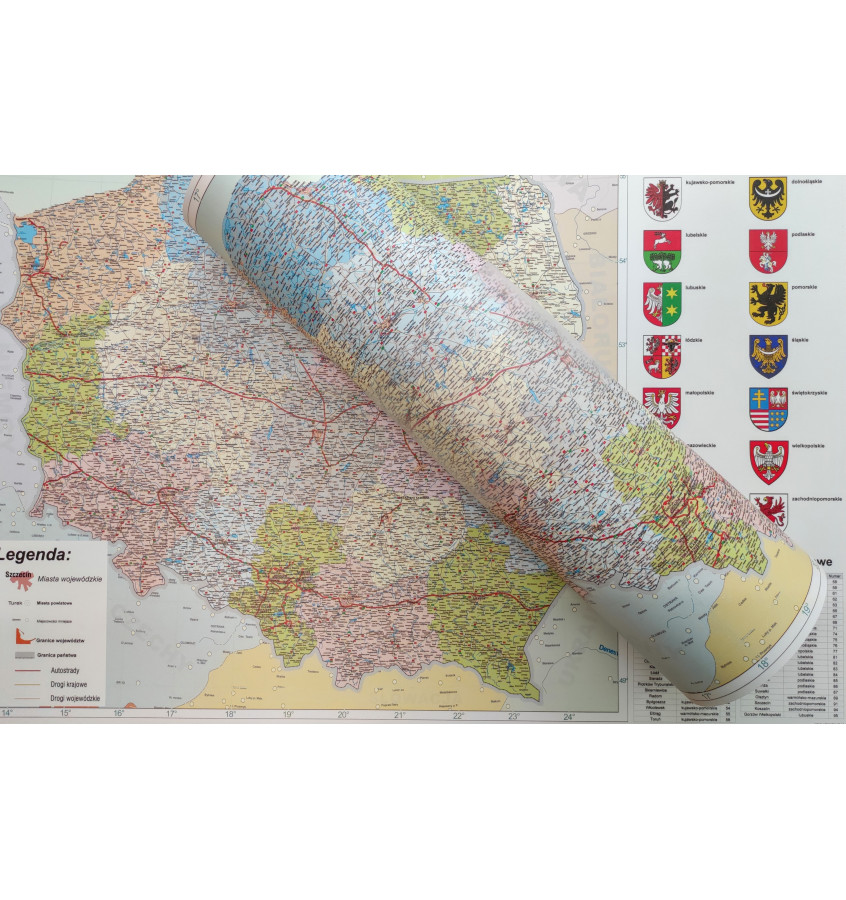 Podkładka na biurko 70x50 cm MAPA POLSKI dydaktyczny podkład 