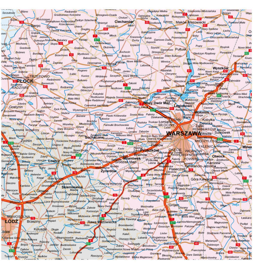 Podkładka na biurko 70x50 cm MAPA POLSKI dydaktyczny podkład 
