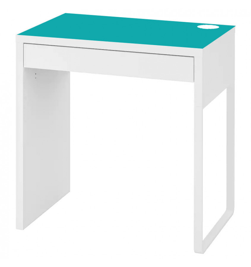 Mata 73x50cm na biurko MICKE z IKEA - TURKUSOWA podkładka ochronna 