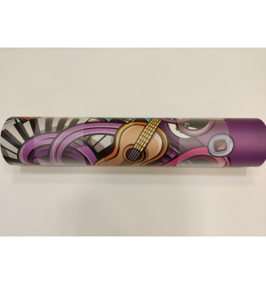 Podkładka 73x50cm na biurko MICKE z IKEA ochronna elastyczna mata - MUZYCZNE GRAFFITI fiolet