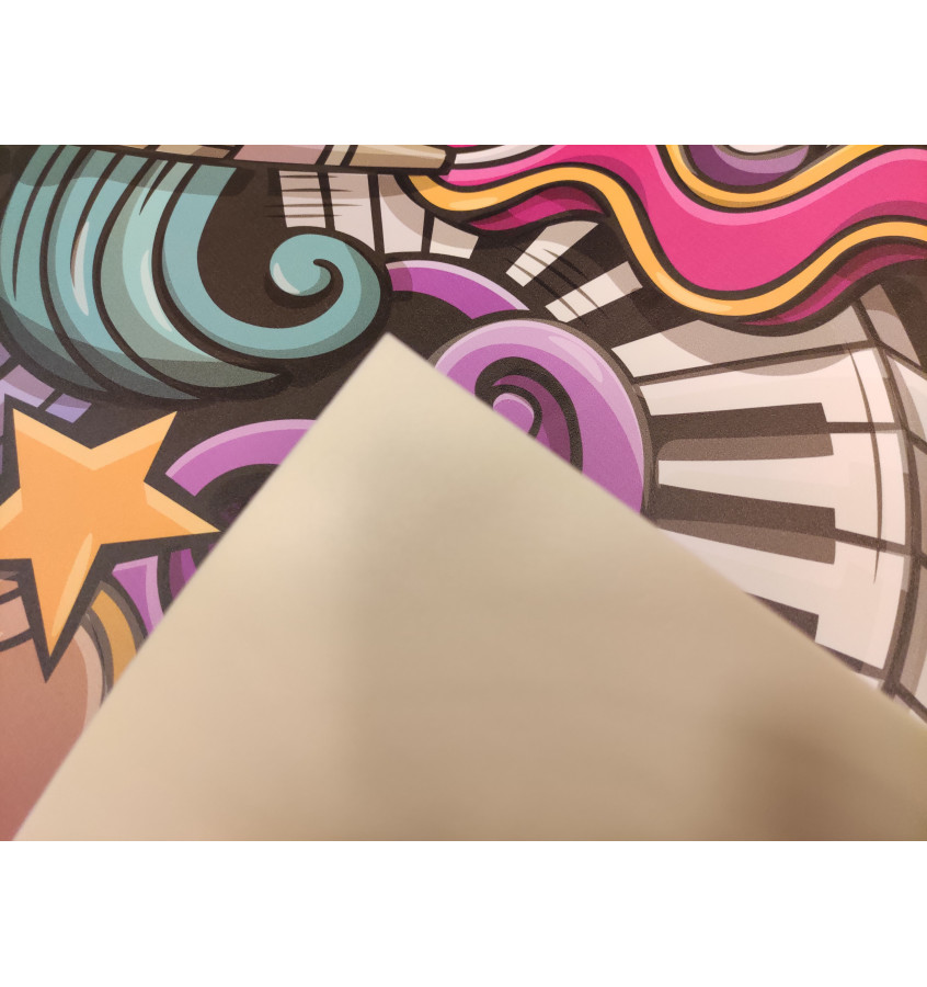 Podkładka na biurko MICKE z IKEA 73x50cm mata ochronna - MUZYCZNE GRAFFITI turkus