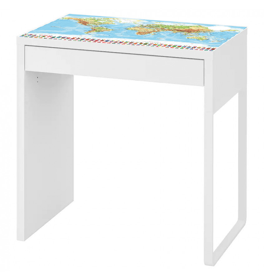 Podkładka 73x50cm na biurko MICKE z IKEA - MAPA ŚWIATA