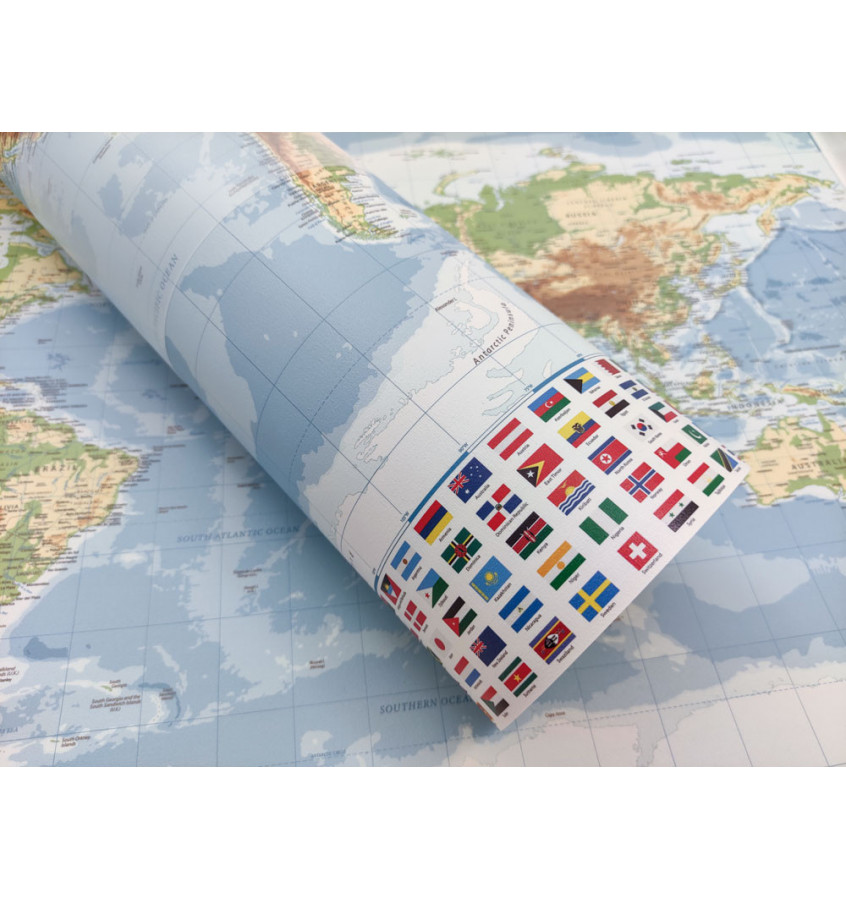 Podkładka 73x50cm na biurko MICKE z IKEA - MAPA ŚWIATA