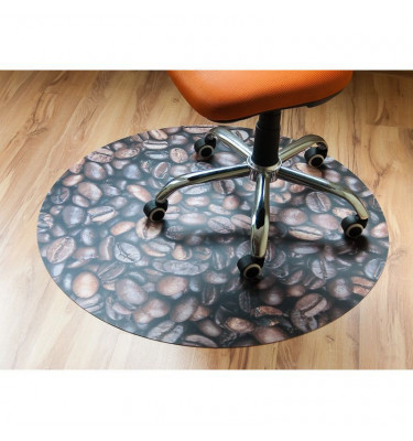 Mata fi 100cm ochronna podłogowa ze wzorem 009 - KAWA