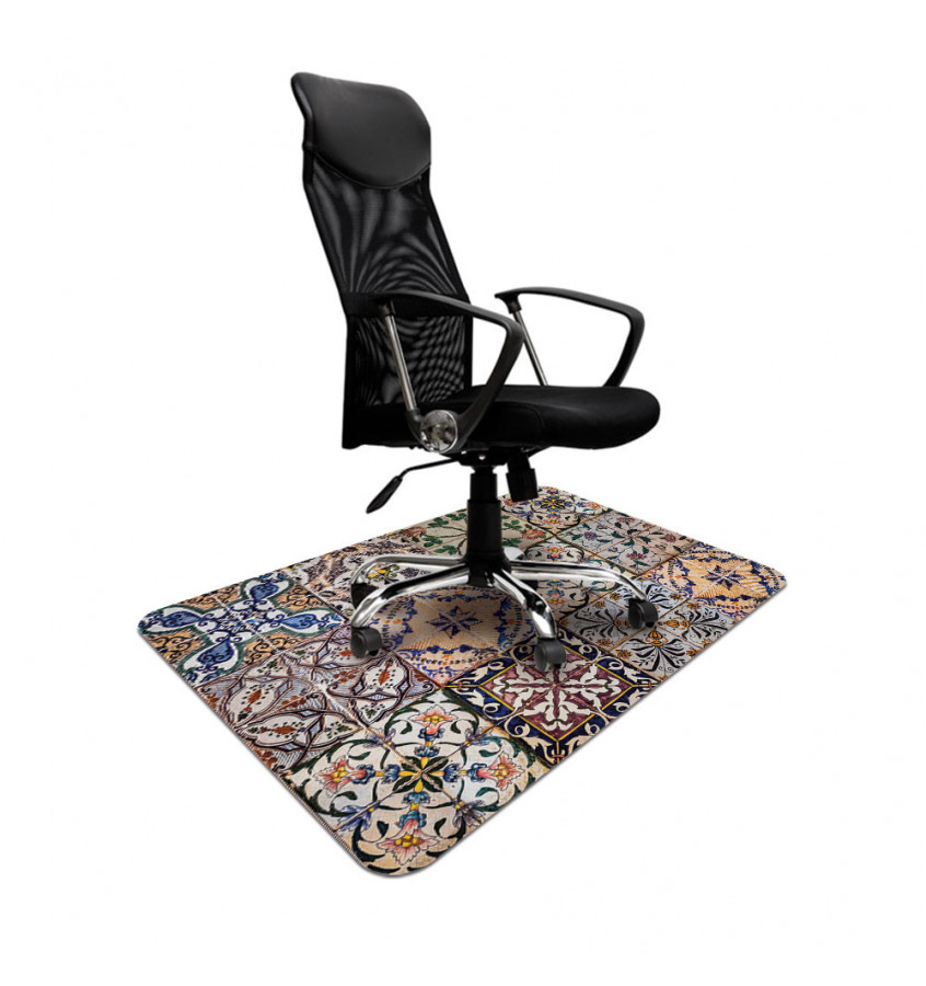 Elastyczna mata 80x120 cm ze wzorem 087 - pod krzesło