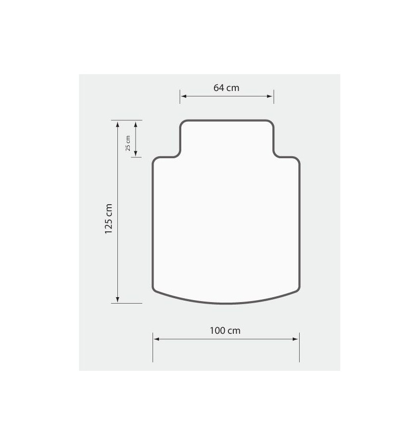 Mata ochronna 100x125cm pod fotel biurowy ergonomiczna gr. 1mm
