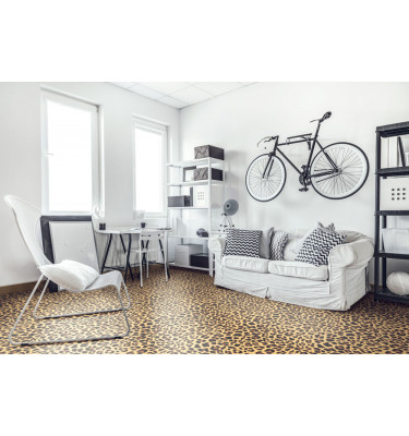 Wykładzina z grafiką skóra lamparta szerokość 150cm