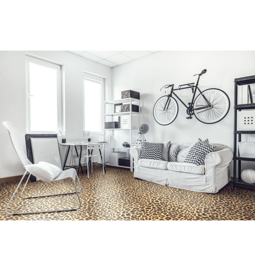 Wykładzina z grafiką PCV0015 skóra lamparta - cena za 1 mb. szer. 150 cm