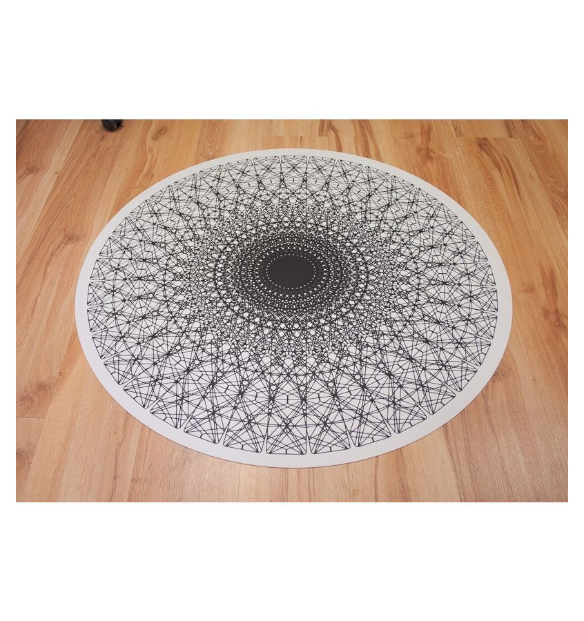 Mata ochronna pod fotel obrotowy nadruk na zamówienie  - okrągła 100cm gr. 13mm