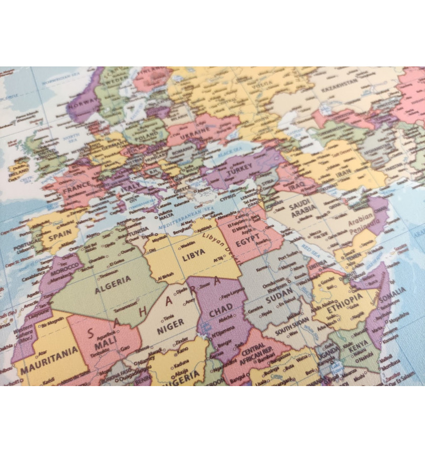 Podkładka na biurko 70x50cm mata ochronna POLITYCZNA MAPA ŚWIATA