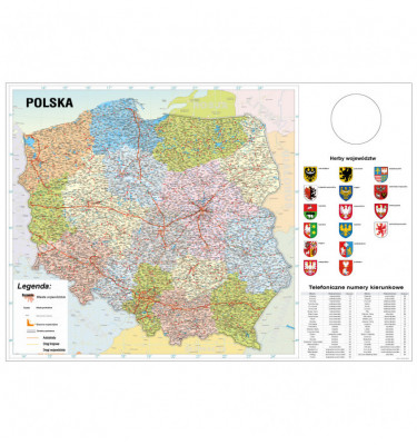Podkładka 73x50cm na biurko MICKE z IKEA - Mapa Polski