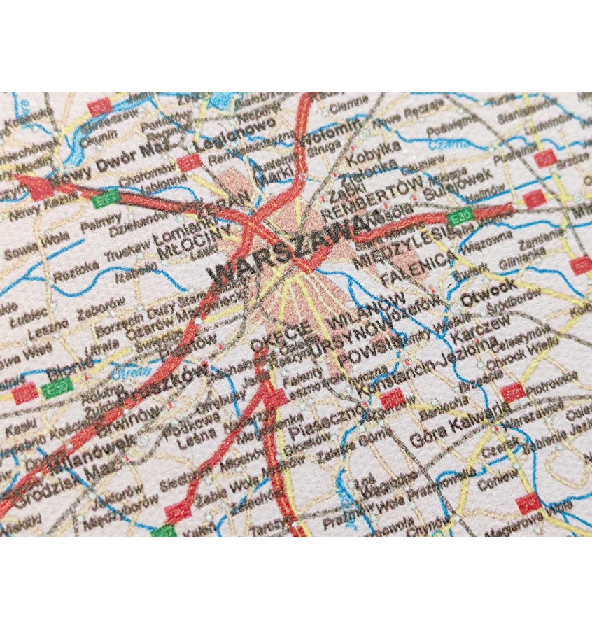 Podkładka 73x50cm na biurko MICKE z IKEA - Mapa Polski