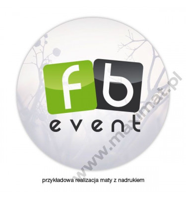 Mata ochronna pod fotel obrotowy nadruk na zamówienie  - okrągła 100cm gr. 13mm