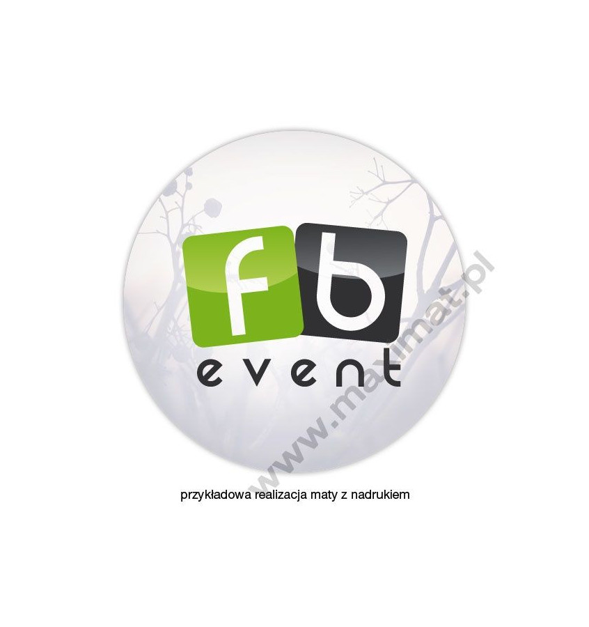 Mata ochronna pod fotel obrotowy nadruk na zamówienie  - okrągła 100cm gr. 13mm