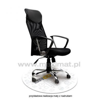 Mata ochronna pod fotel obrotowy nadruk na zamówienie  - okrągła 100cm gr. 13mm