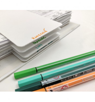  Przekładki do segregatora 1/3 A4 białe tekturowe komplet 25 szt