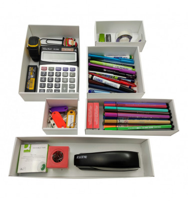 Organizery EKO do szuflady biurka zestaw 6 elementów