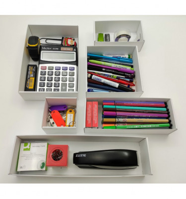 Organizery EKO do szuflady biurka zestaw 6 elementów