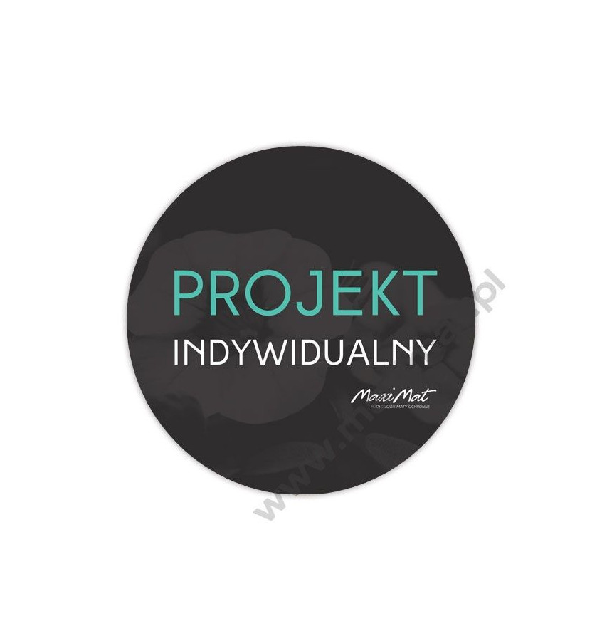 Mata ochronna pod fotel obrotowy nadruk na zamówienie  - okrągła 100cm gr. 13mm