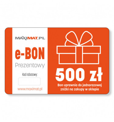 E-bon prezentowy o wartości 500 zł