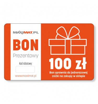 Bon prezentowy o wartości 100 zł