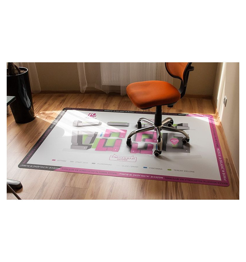 Podkładka ochronna pod krzesło z nadrukiem indywidualnym 100x140cm gr. 13mm