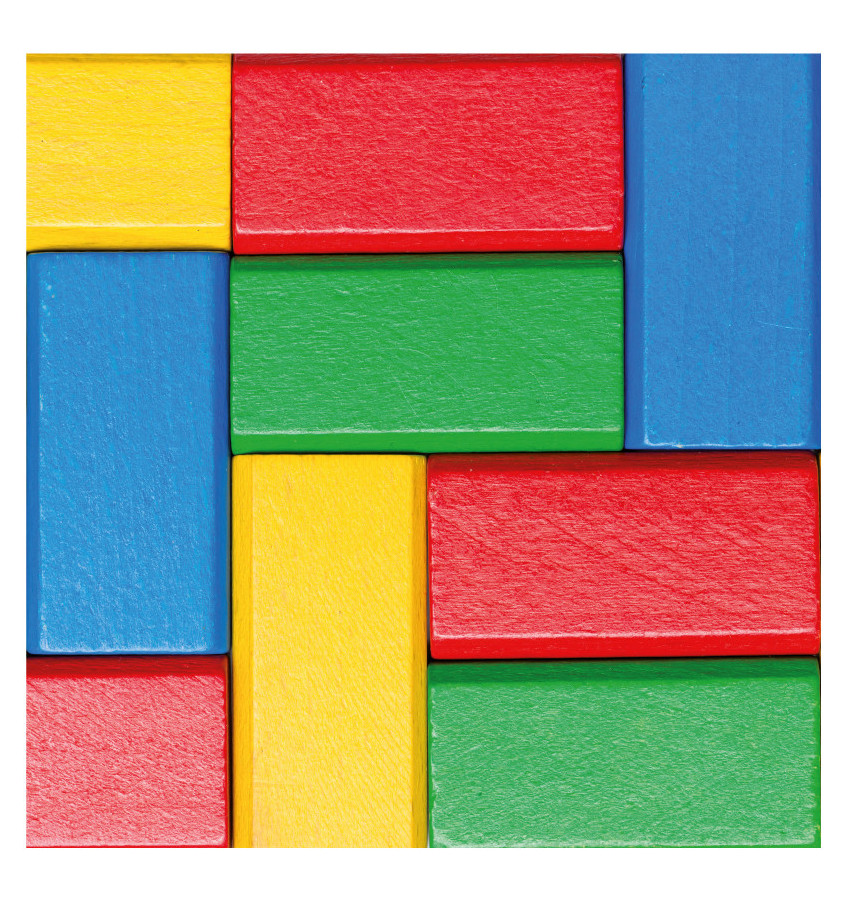 Podkładka dla dzieci 55x55 cm - 051 Kolorowe KLOCKI