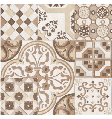 Podkładka 55x55 cm - 090 KAFELKI VINTAGE kremowo brązowe