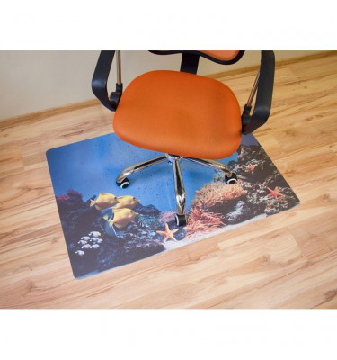 Mata ochronna pod fotel na kółkach z nadrukiem 026 - 80x120cm -  gr. 13mm