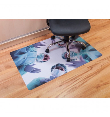 Mata ochronna pod fotel na kółkach z nadrukiem 027 - 80x120cm -  gr. 13mm