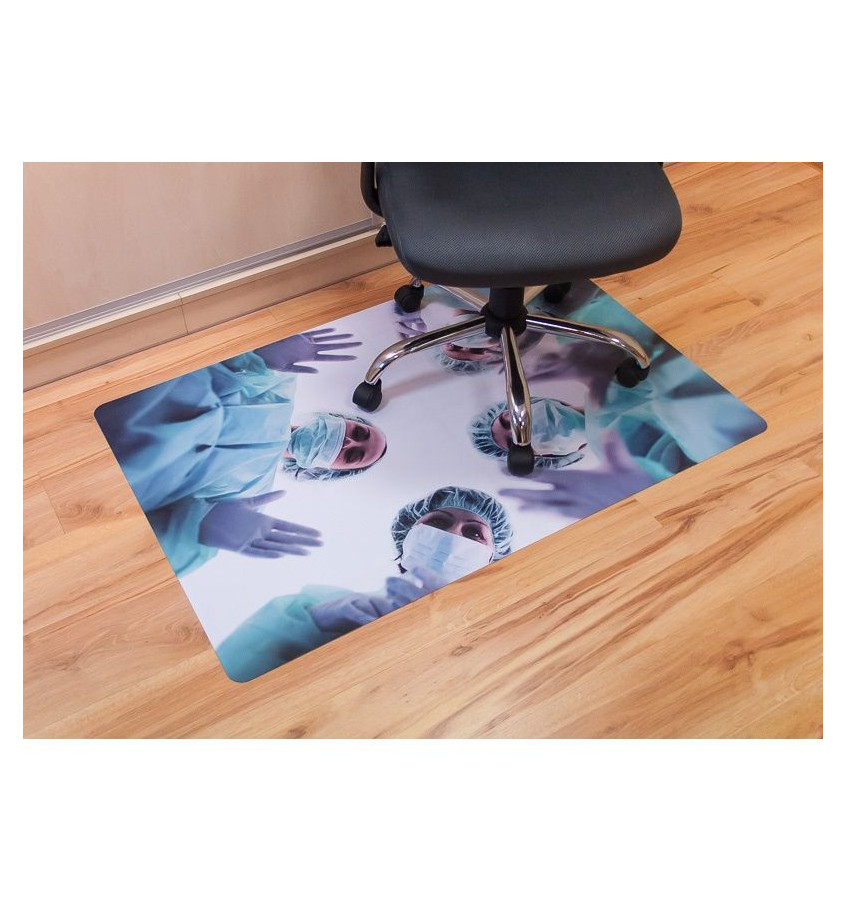 Mata ochronna pod fotel na kółkach z nadrukiem 027 - 80x120cm -  gr. 13mm